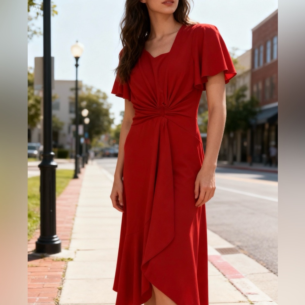 Elegant Red Dress size M